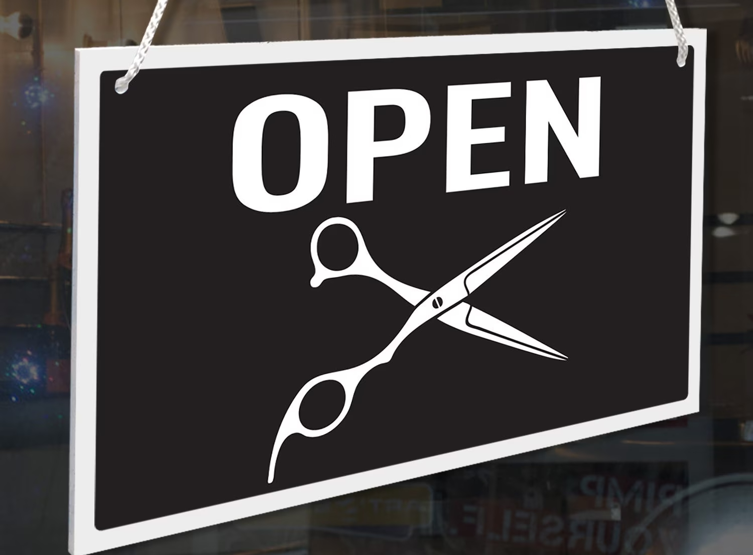 open sign